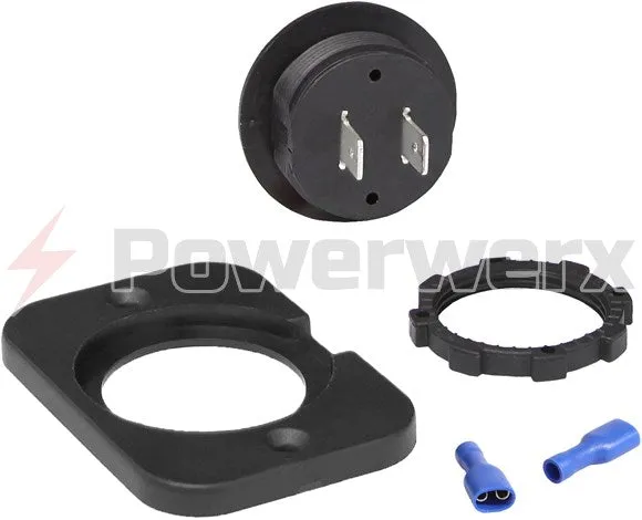 Powerwerx Panel Mount Digital Blue Volt meter for 12/24V Systems