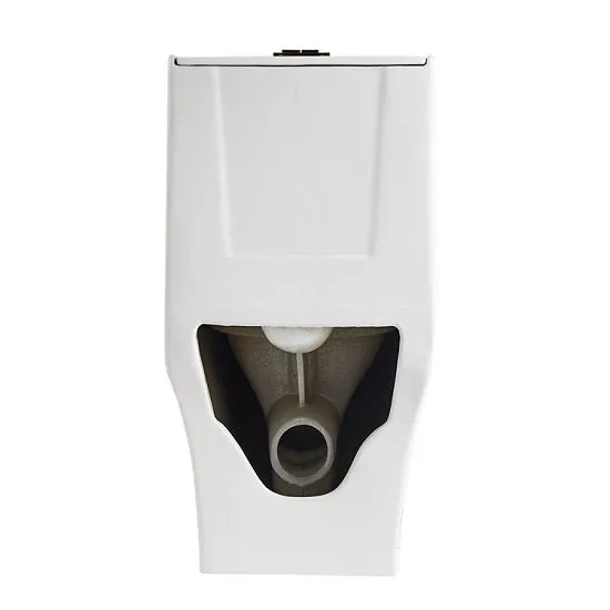 Private Collection Elegant Luxury Gold Pattern Designer Black  and White Ceramic Nano Glaze Siphonic S-Trap Super Swirling Toilet