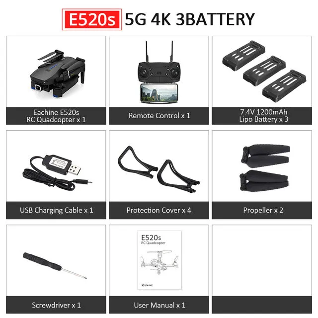RC Drone With 4K/1080P HD Wide Angle Camera