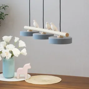 Restaurant Chandelier Three Head Bar Chandelier Wooden Bird Chandelier