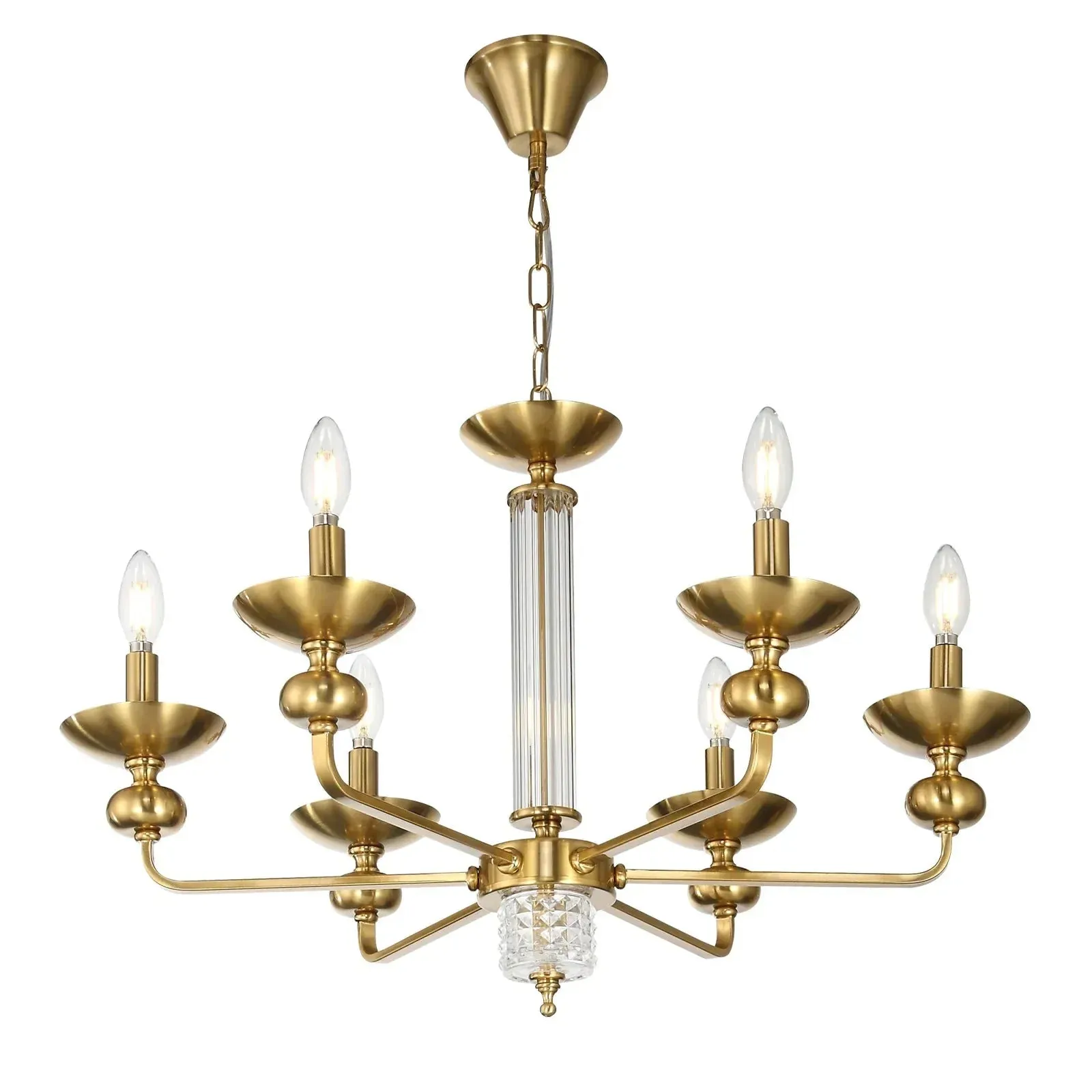 Retro Bedroom Dining Room Glass Dining Chandelier