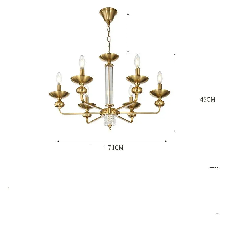 Retro Bedroom Dining Room Glass Dining Chandelier