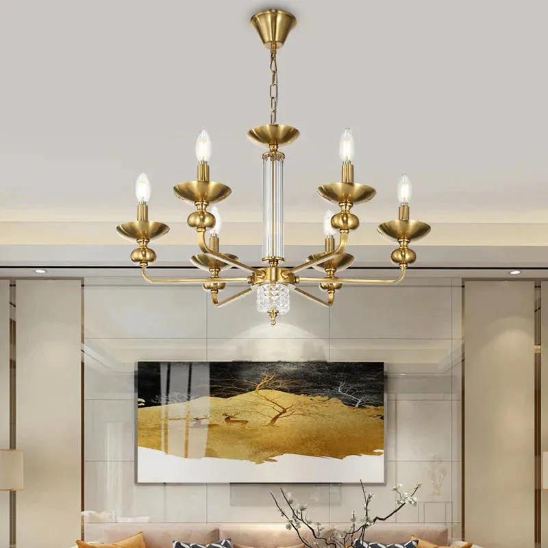 Retro Bedroom Dining Room Glass Dining Chandelier