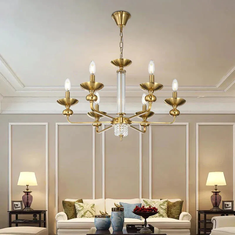 Retro Bedroom Dining Room Glass Dining Chandelier