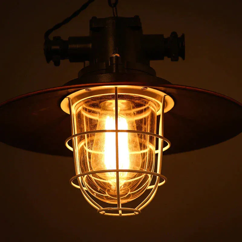 Retro Industrial Style Cafe Restaurant Bar Lid Single Warehouse Chandelier