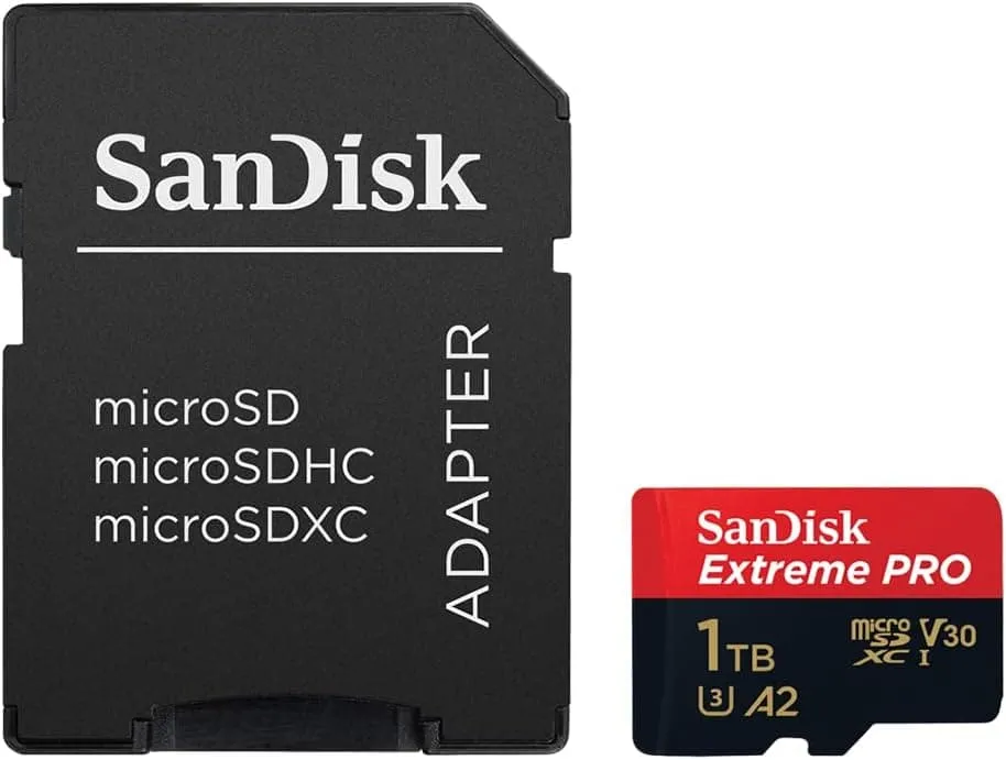 SanDisk 1TB Extreme PRO microSDXC Card with RescuePro Deluxe, 200 MB/s, A2 App Performance, UHS-I Class 10 U3 V30, for Smartphones, Action Cameras, Drones