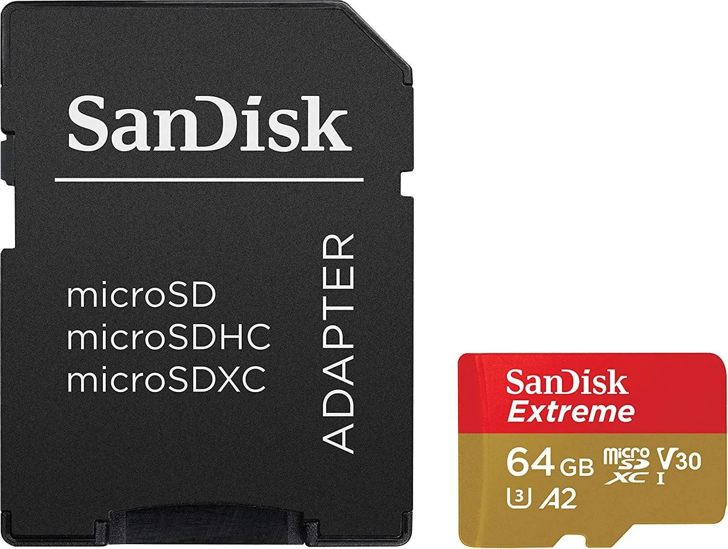 SanDisk 64GB Extreme microSDXC UHS-I Memory Card with Adapter