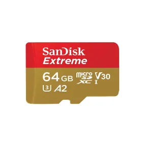 SanDisk 64GB Extreme microSDXC UHS-I Memory Card with Adapter