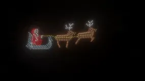 Spectacular Santa Claus Drone Light Show - 400 Drones Holiday Animation Display