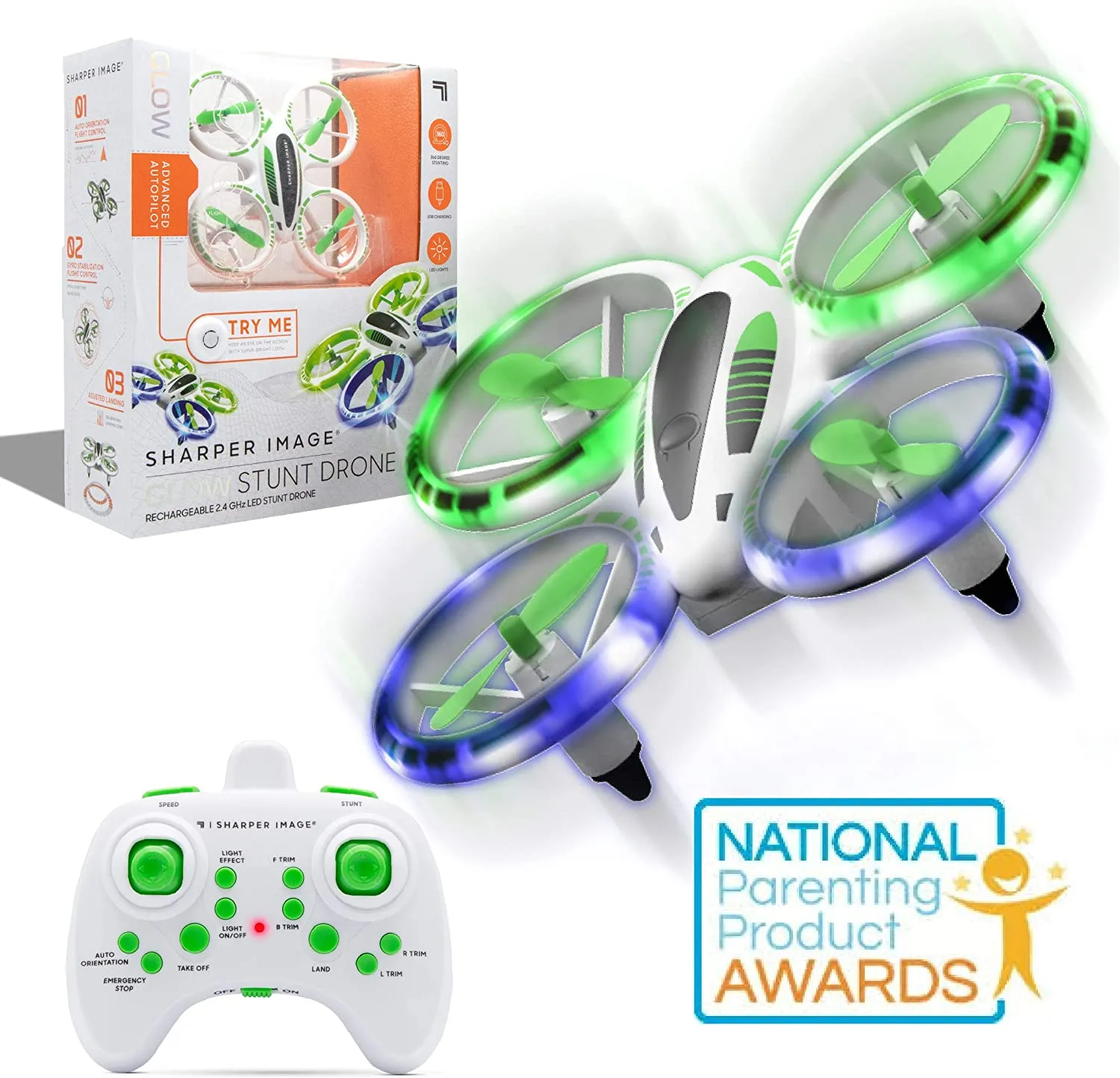 Sharper Image RC Glow Stunt Drone