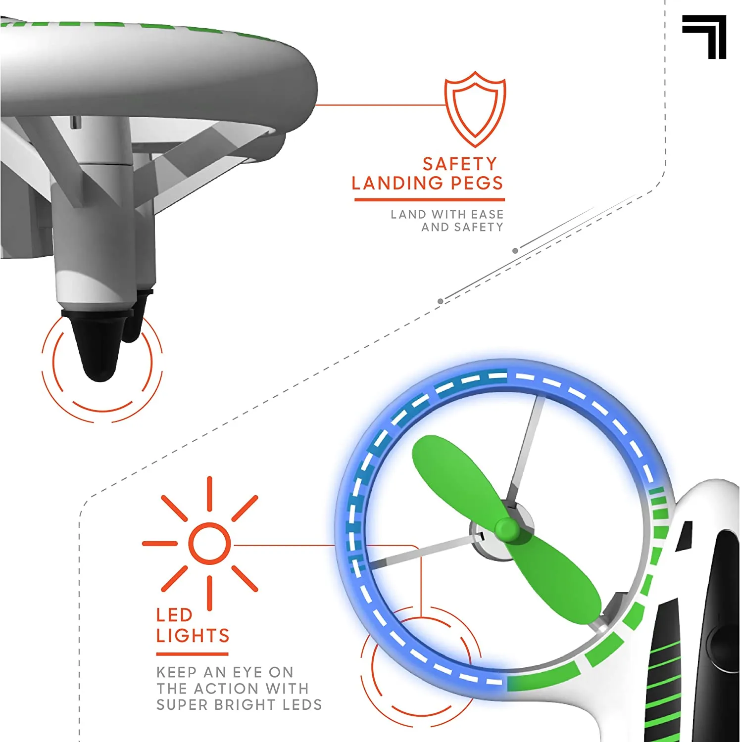 Sharper Image RC Glow Stunt Drone