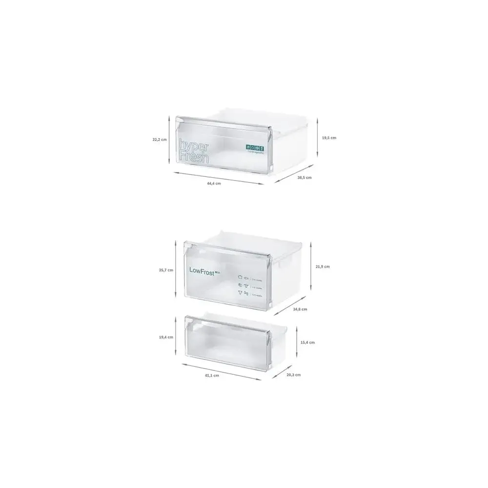 Siemens KI87VVFE0G iQ300 Built-In Fridge Freezer with Freezer at Bottom, 70/30 Split, Flat Hinge - 54.1cm Wide