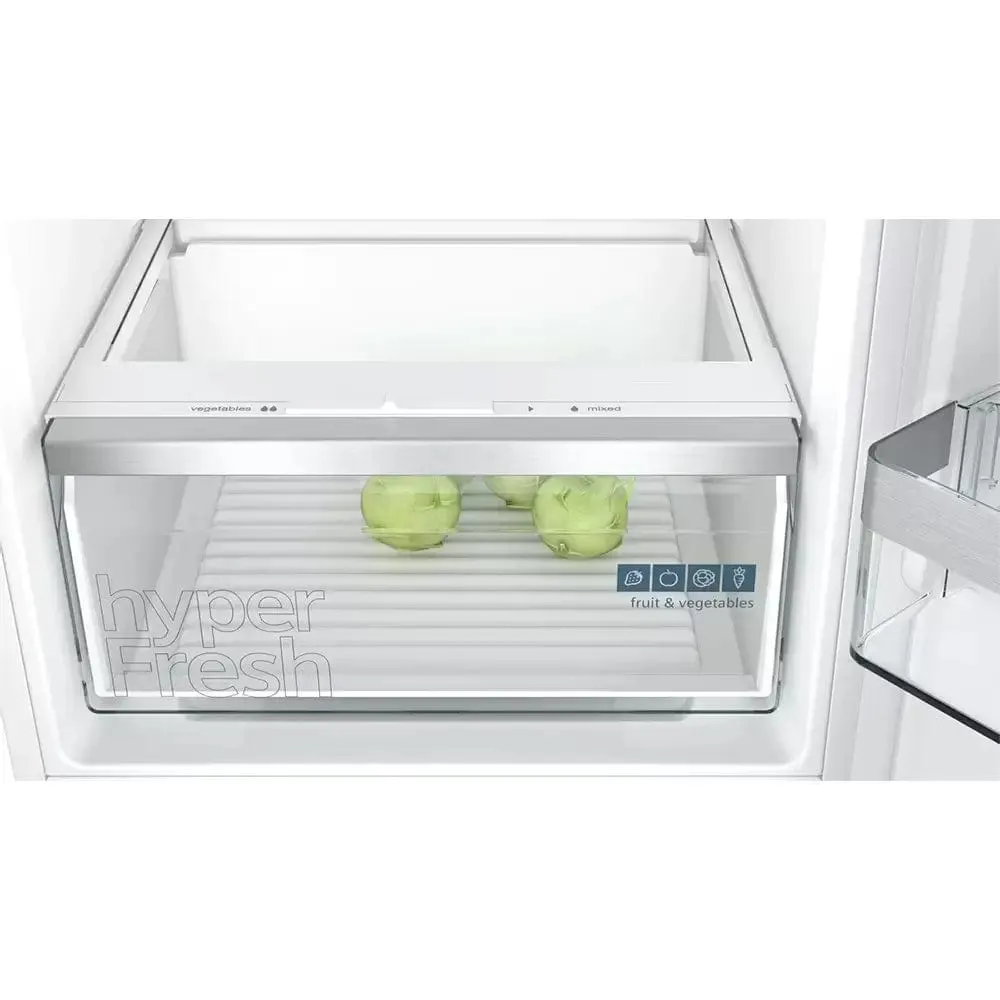 Siemens KI87VVFE0G iQ300 Built-In Fridge Freezer with Freezer at Bottom, 70/30 Split, Flat Hinge - 54.1cm Wide