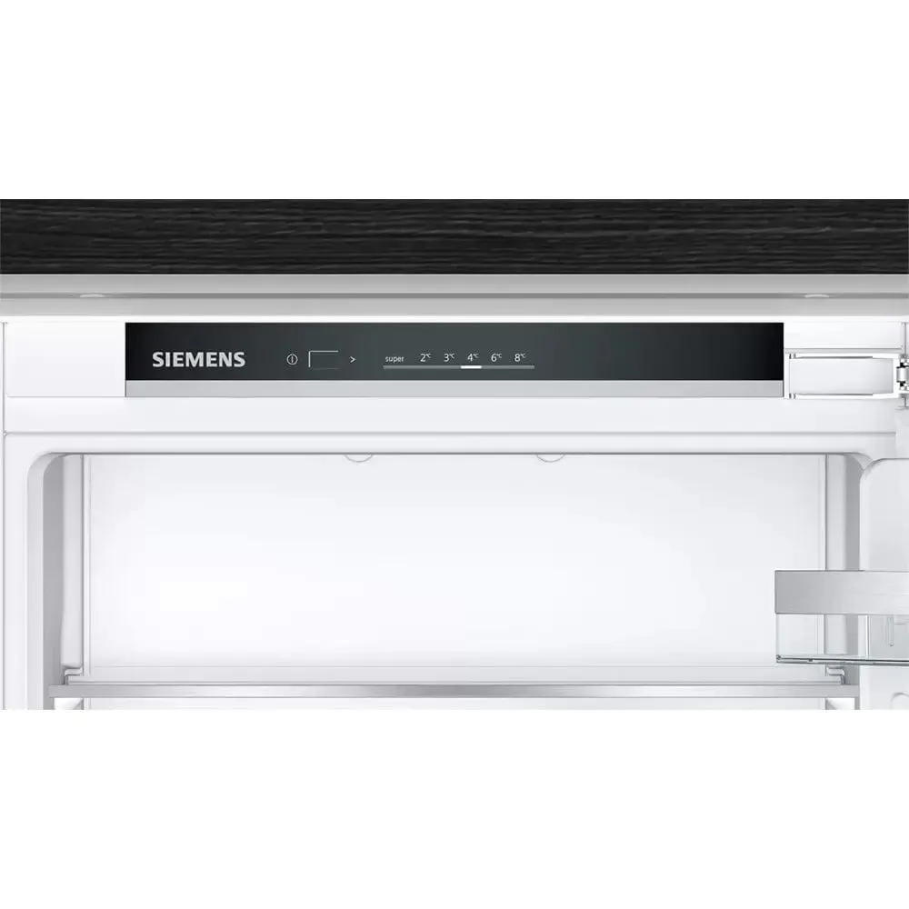 Siemens KI87VVFE0G iQ300 Built-In Fridge Freezer with Freezer at Bottom, 70/30 Split, Flat Hinge - 54.1cm Wide