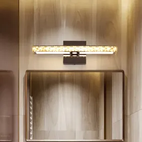 Simple Crystal LED Vanity Wall Light - Sleek Chrome Wall Mounted Lighting