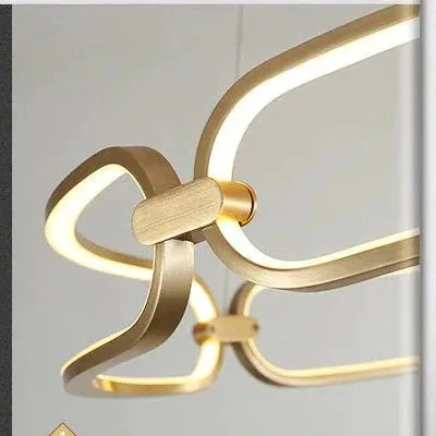 Simple Luxury Villa Stairs Multi-head Living Room Dining Room Ring Atmosphere Chandelier Bedroom Lamps