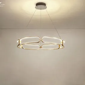 Simple Luxury Villa Stairs Multi-head Living Room Dining Room Ring Atmosphere Chandelier Bedroom Lamps