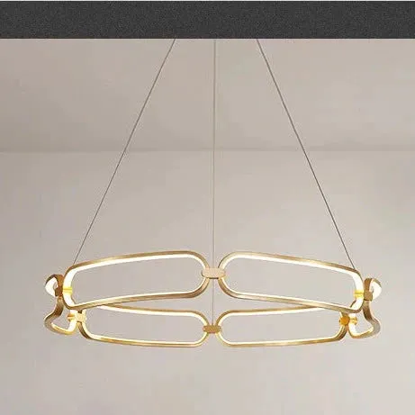 Simple Luxury Villa Stairs Multi-head Living Room Dining Room Ring Atmosphere Chandelier Bedroom Lamps