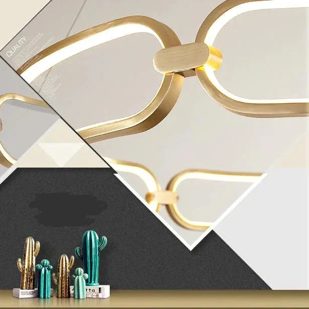Simple Luxury Villa Stairs Multi-head Living Room Dining Room Ring Atmosphere Chandelier Bedroom Lamps