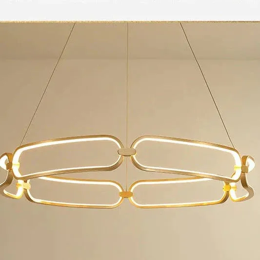 Simple Luxury Villa Stairs Multi-head Living Room Dining Room Ring Atmosphere Chandelier Bedroom Lamps