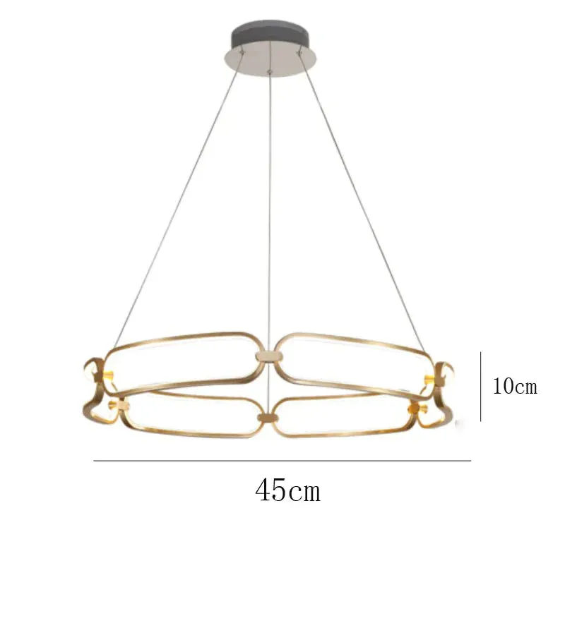 Simple Luxury Villa Stairs Multi-head Living Room Dining Room Ring Atmosphere Chandelier Bedroom Lamps