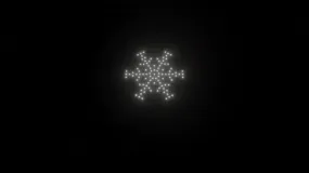 Snowflake animation - 100 drones
