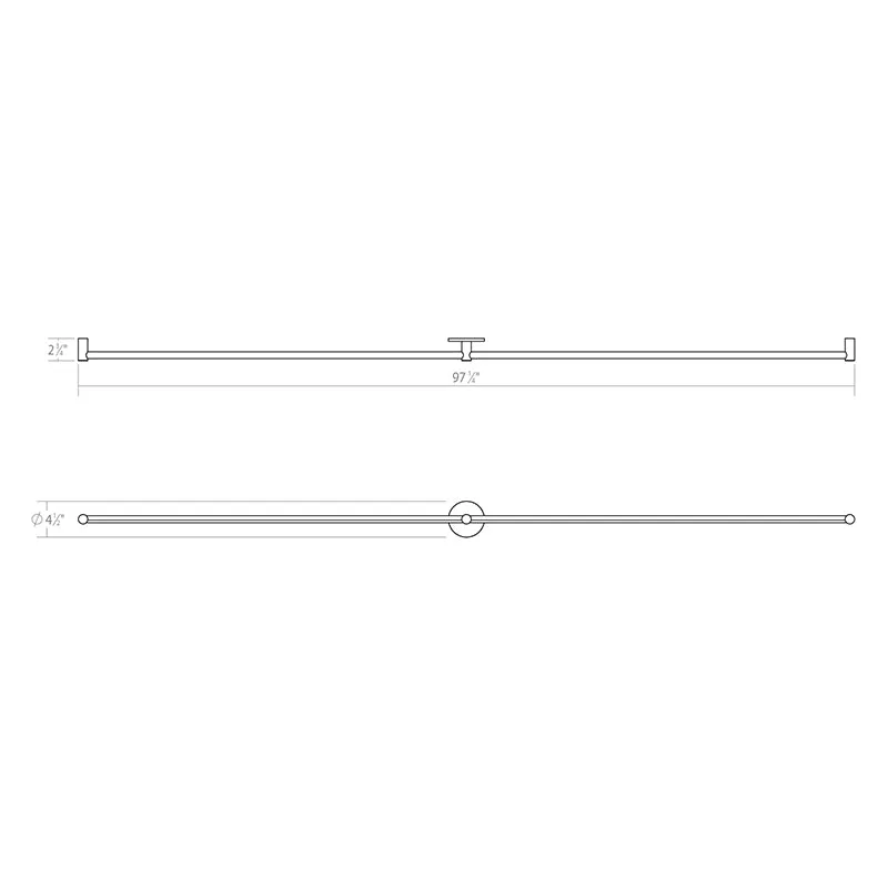 Sonneman Purolinear 360 2-lt 97" Linear LED Wall Bar