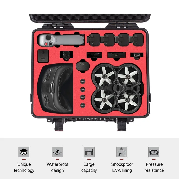STARTRC ABS Waterproof Shockproof Suitcase Storage Box For DJI Avata / Goggles 2 / / FPV Goggles V2(Black)