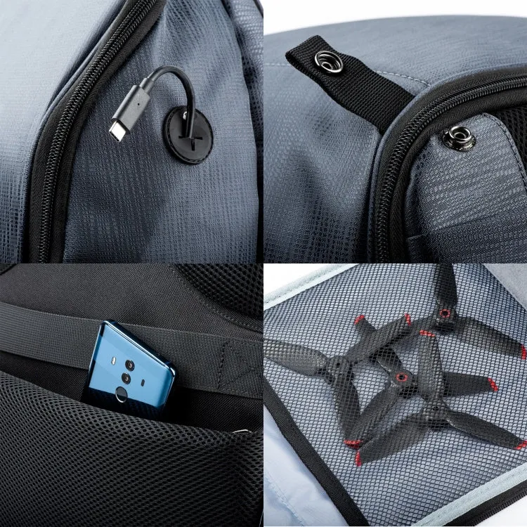 STARTRC  Outdoor Travel Portable Waterproof Wear-resistant Shoulders Decompression Backpack for DJI FPV Drone(Grey)