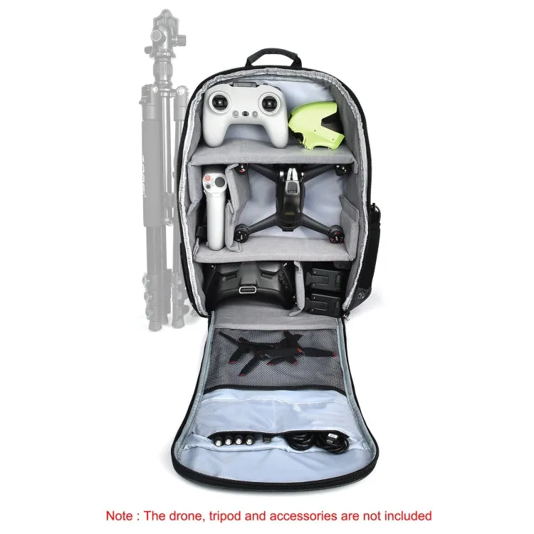 STARTRC  Outdoor Travel Portable Waterproof Wear-resistant Shoulders Decompression Backpack for DJI FPV Drone(Grey)