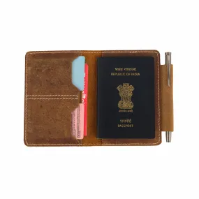 Tan Brown Leather Passport Cover