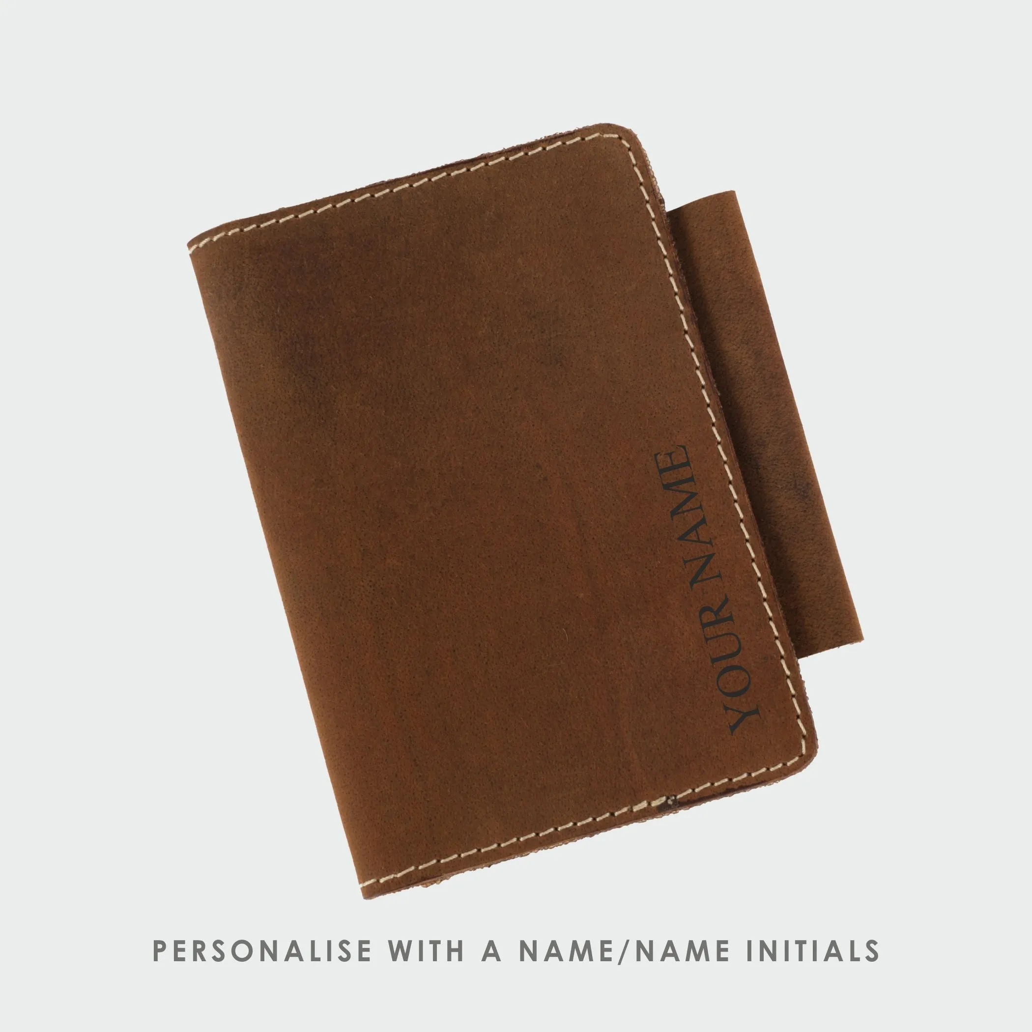 Tan Brown Leather Passport Cover