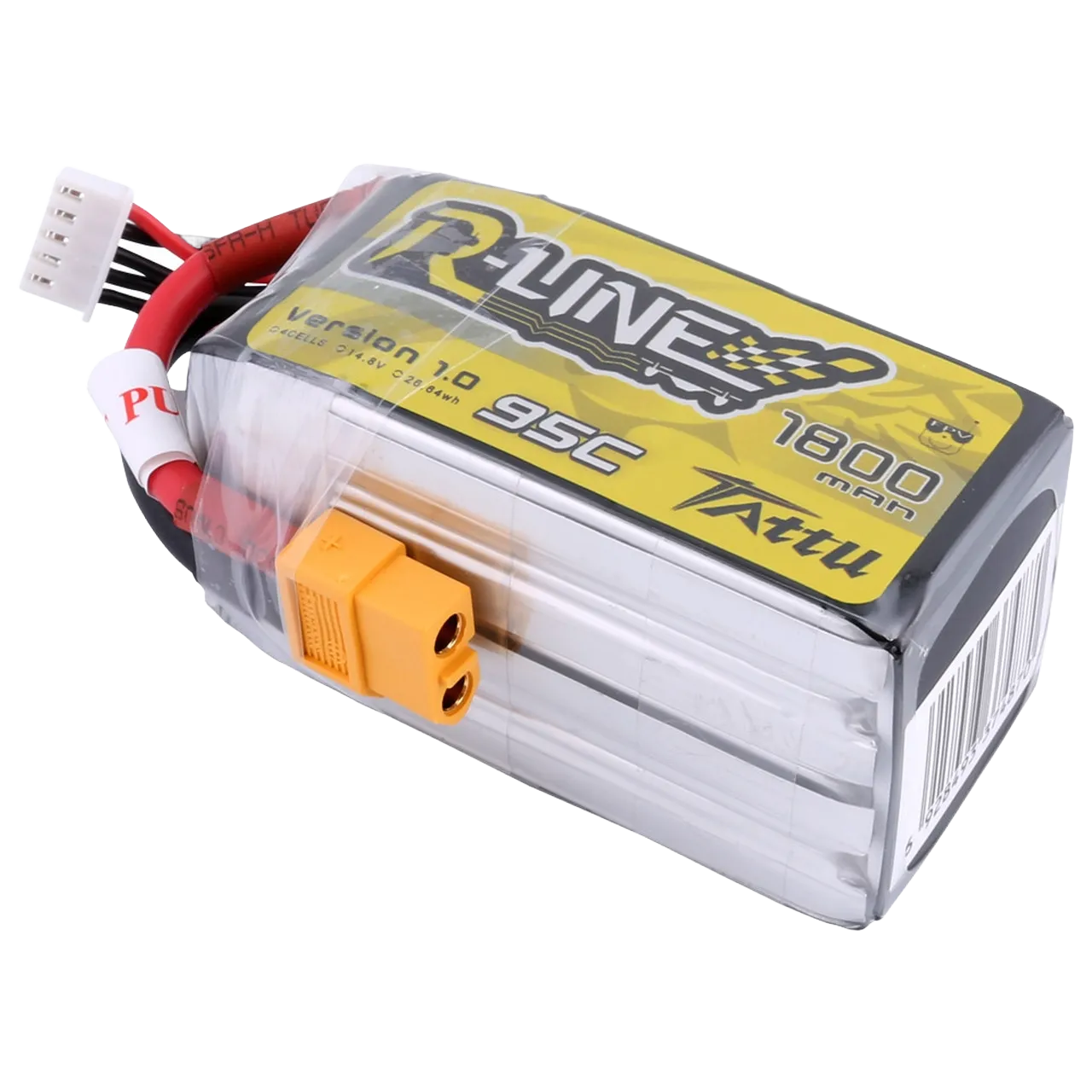 Tattu 1800mah 4S 95C R-Line Lipo Battery with XT60 Plug