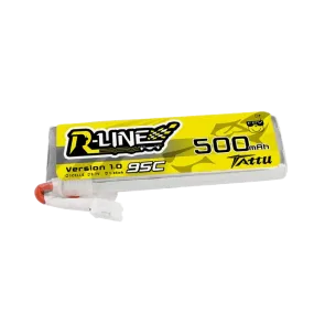 Tattu 500mAh 3.7V 95C 1S1P Lipo Battery Pack with JST-PHR Plug