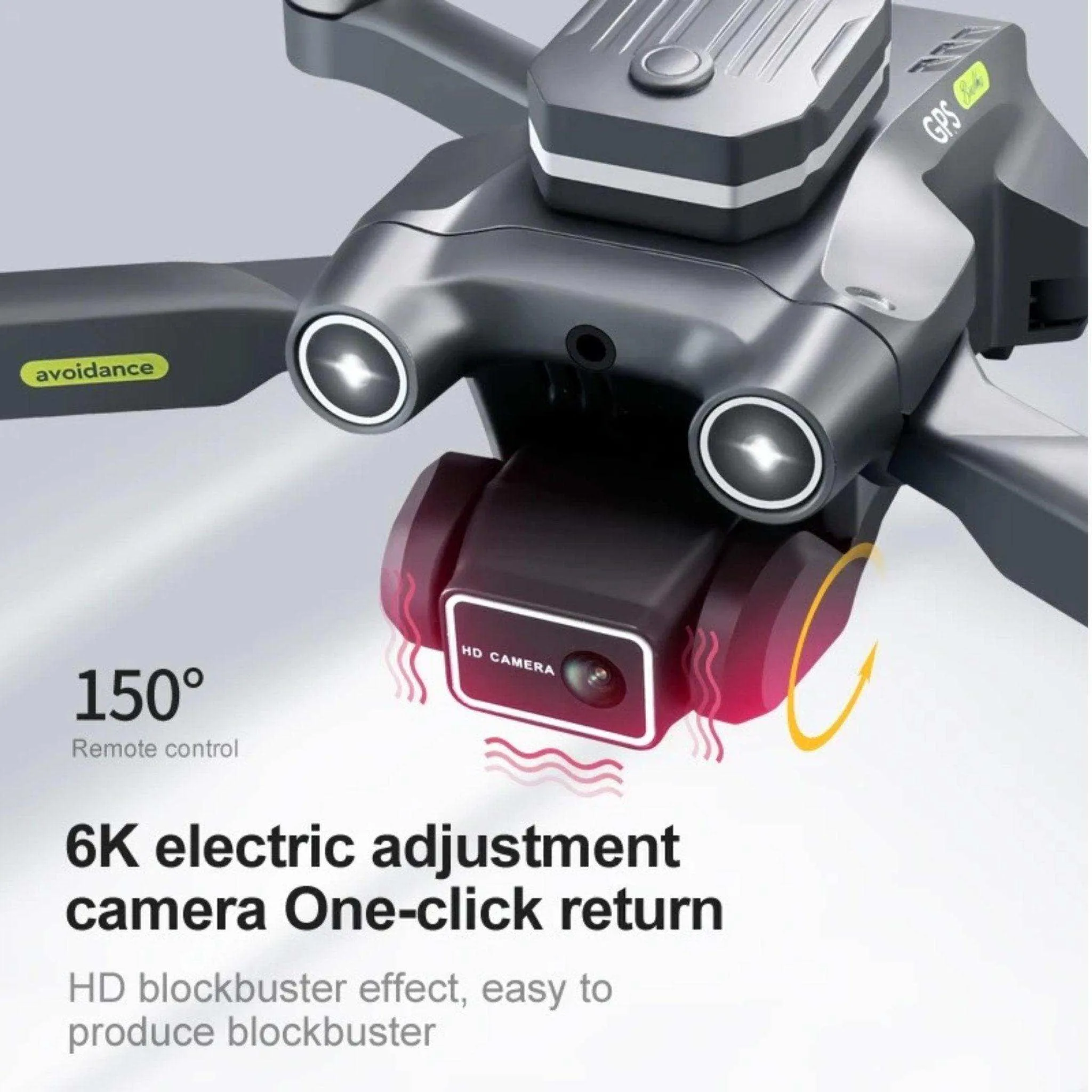 TUTT H25 4K HD GPS Mini Drone for Foldable RC Quadcopter, 5G Transmission 20 Flight Time, Brushless Motor, Auto return, Follow & Orbit & Pointway Intelligence 3D Flip Modes 2* Batt