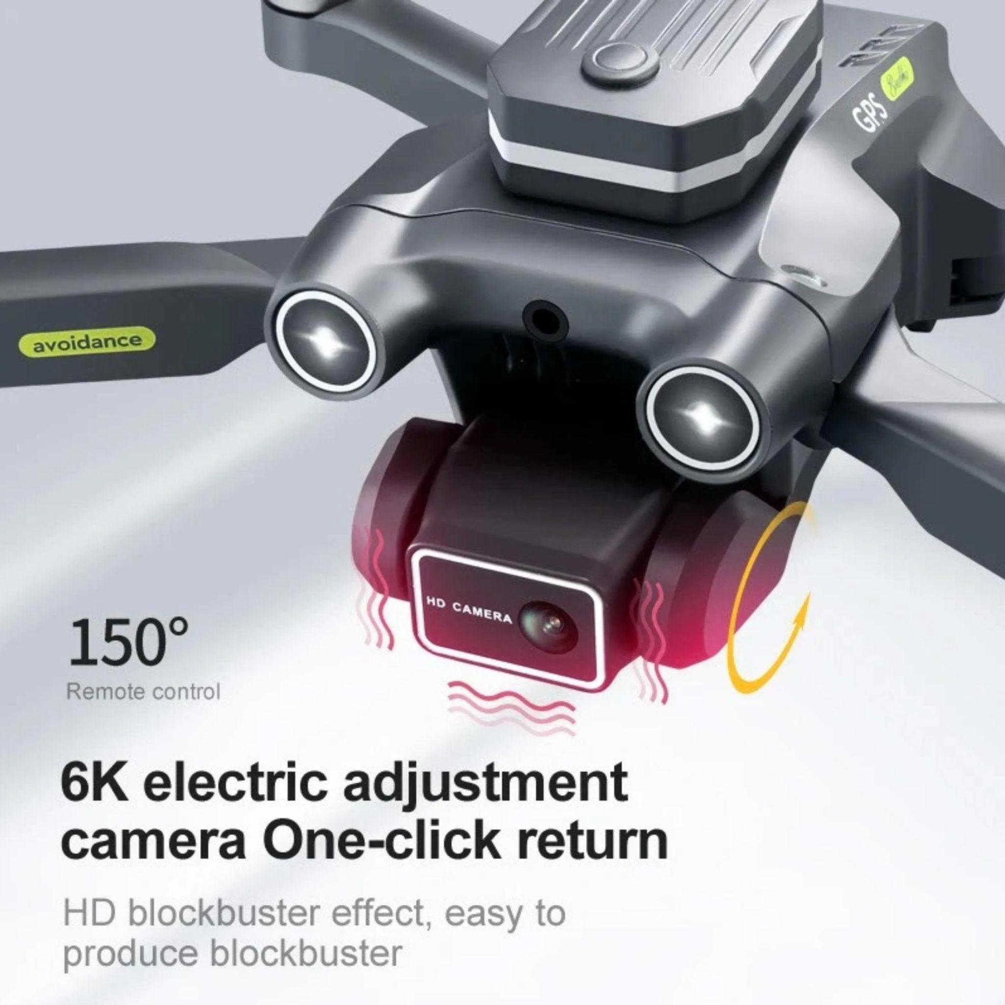 TUTT H25 4K HD GPS Mini Drone for Foldable RC Quadcopter, 5G Transmission 20 Flight Time, Brushless Motor, Auto return, Follow & Orbit & Pointway Intelligence 3D Flip Modes 2* Batt