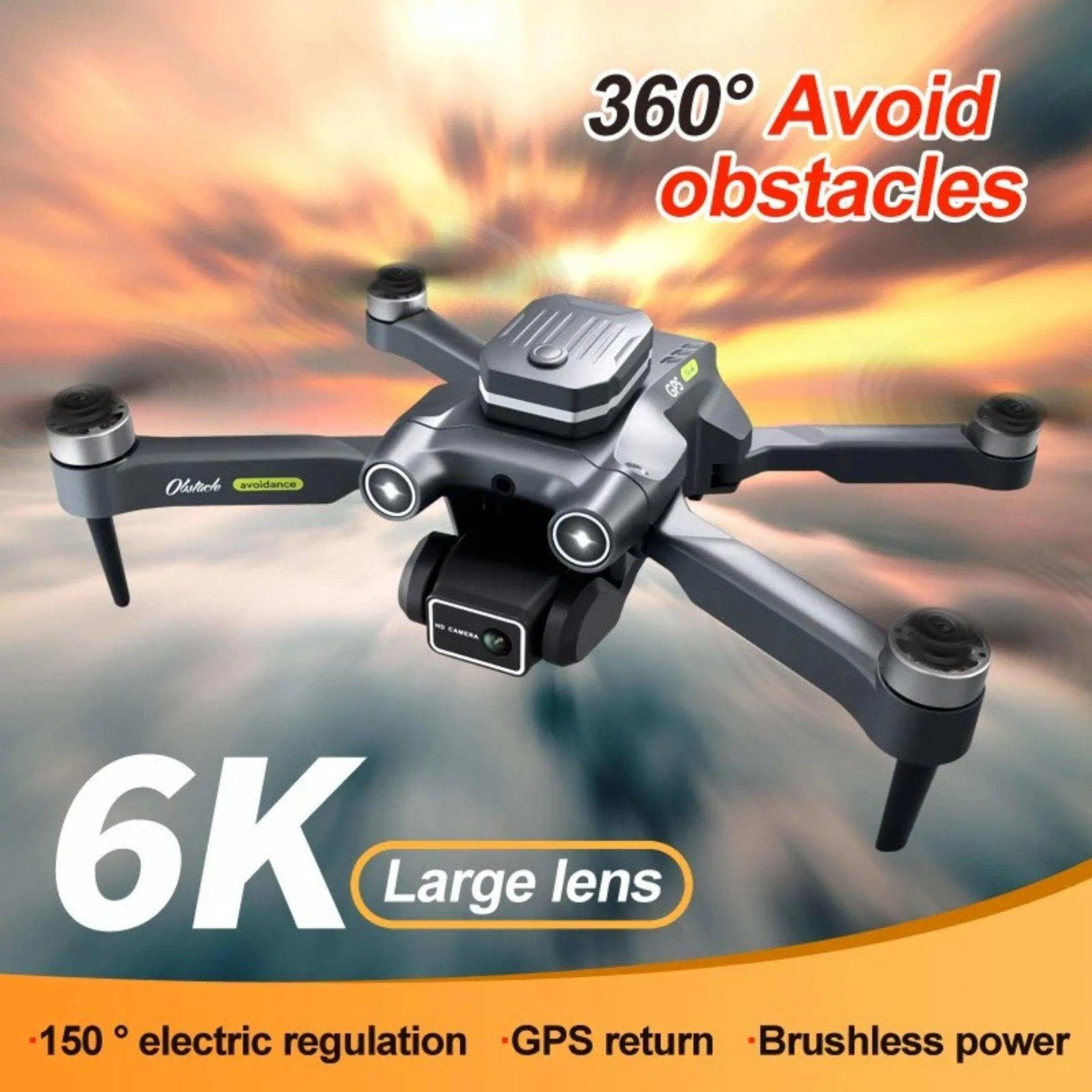 TUTT H25 4K HD GPS Mini Drone for Foldable RC Quadcopter, 5G Transmission 20 Flight Time, Brushless Motor, Auto return, Follow & Orbit & Pointway Intelligence 3D Flip Modes 2* Batt