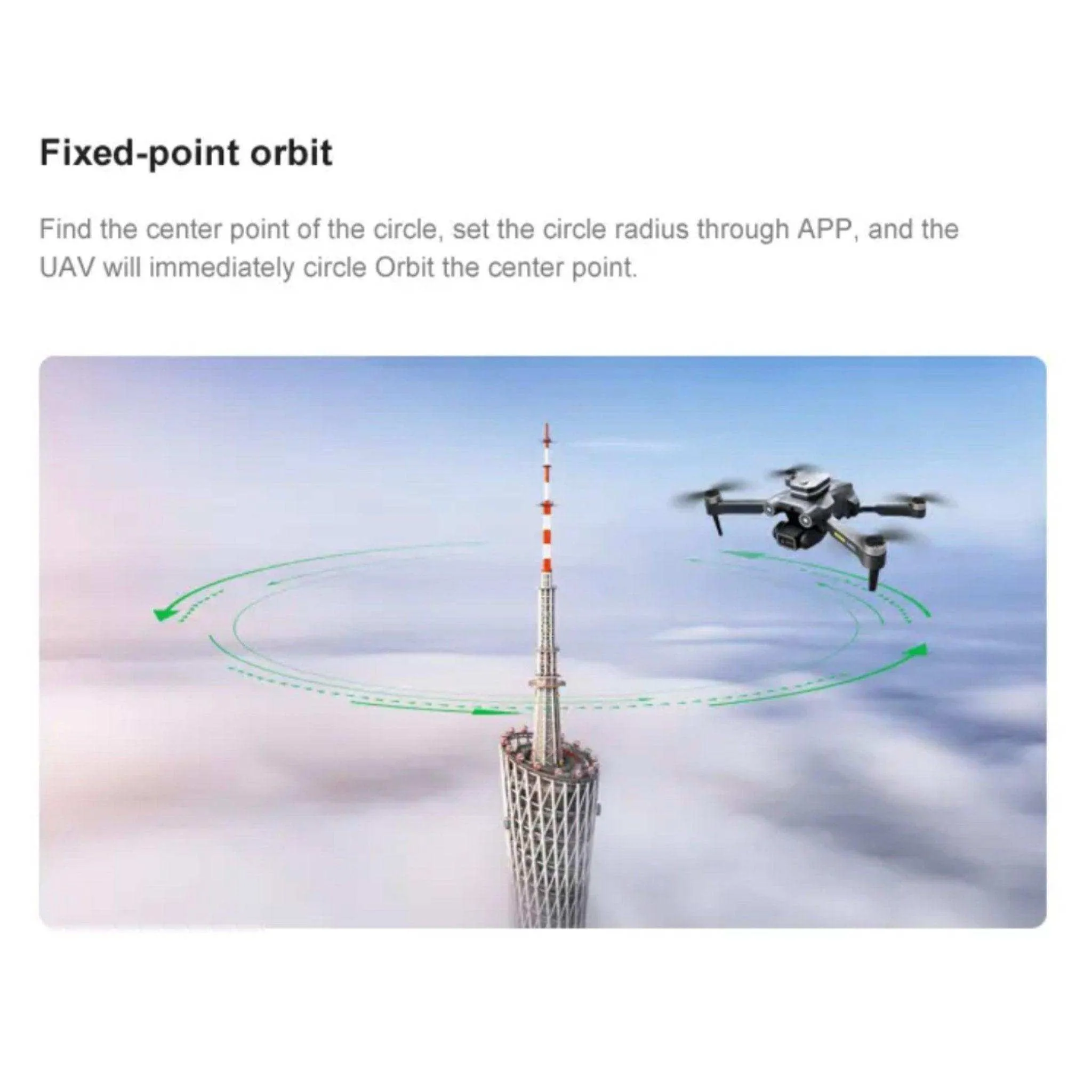 TUTT H25 4K HD GPS Mini Drone for Foldable RC Quadcopter, 5G Transmission 20 Flight Time, Brushless Motor, Auto return, Follow & Orbit & Pointway Intelligence 3D Flip Modes 2* Batt