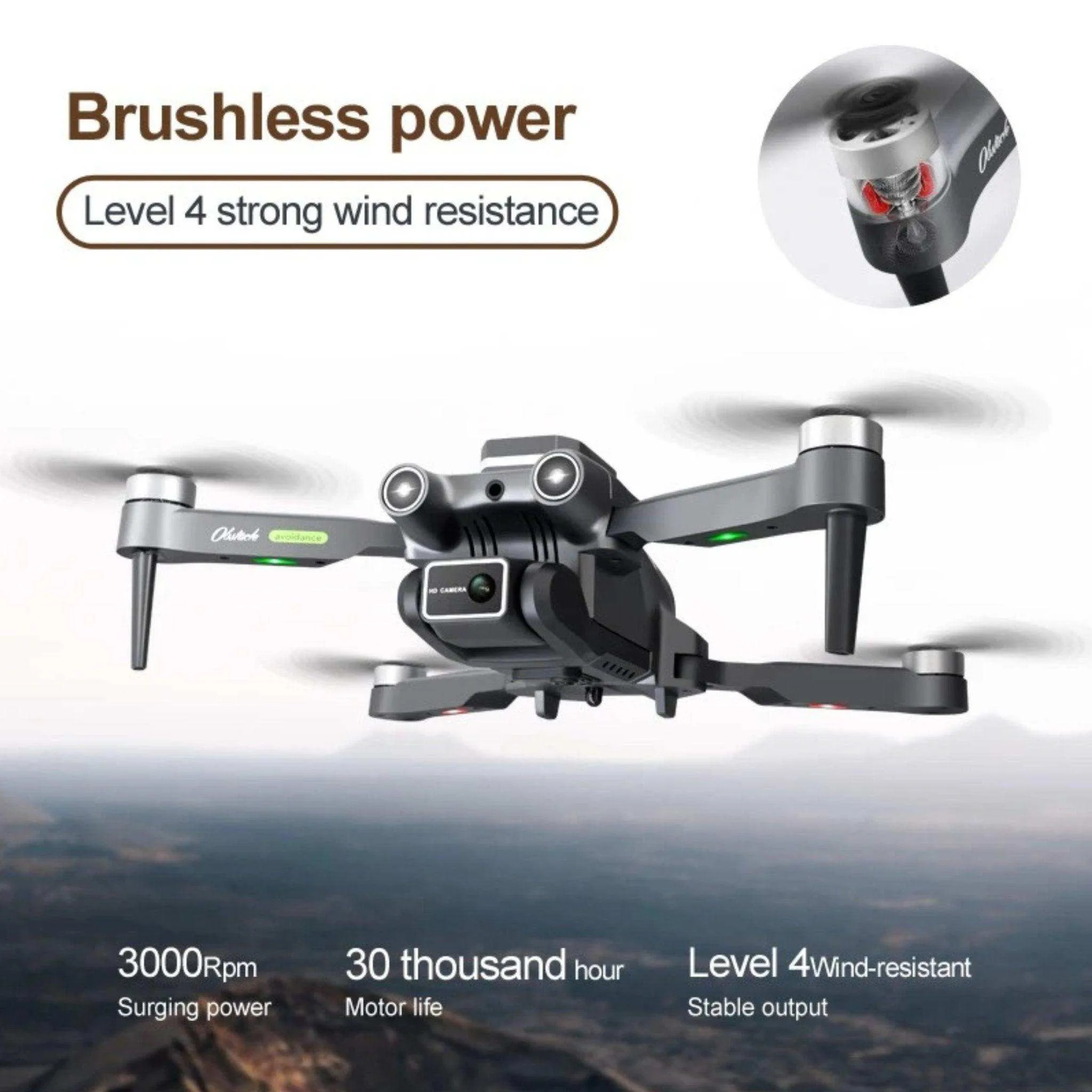 TUTT H25 4K HD GPS Mini Drone for Foldable RC Quadcopter, 5G Transmission 20 Flight Time, Brushless Motor, Auto return, Follow & Orbit & Pointway Intelligence 3D Flip Modes 2* Batt