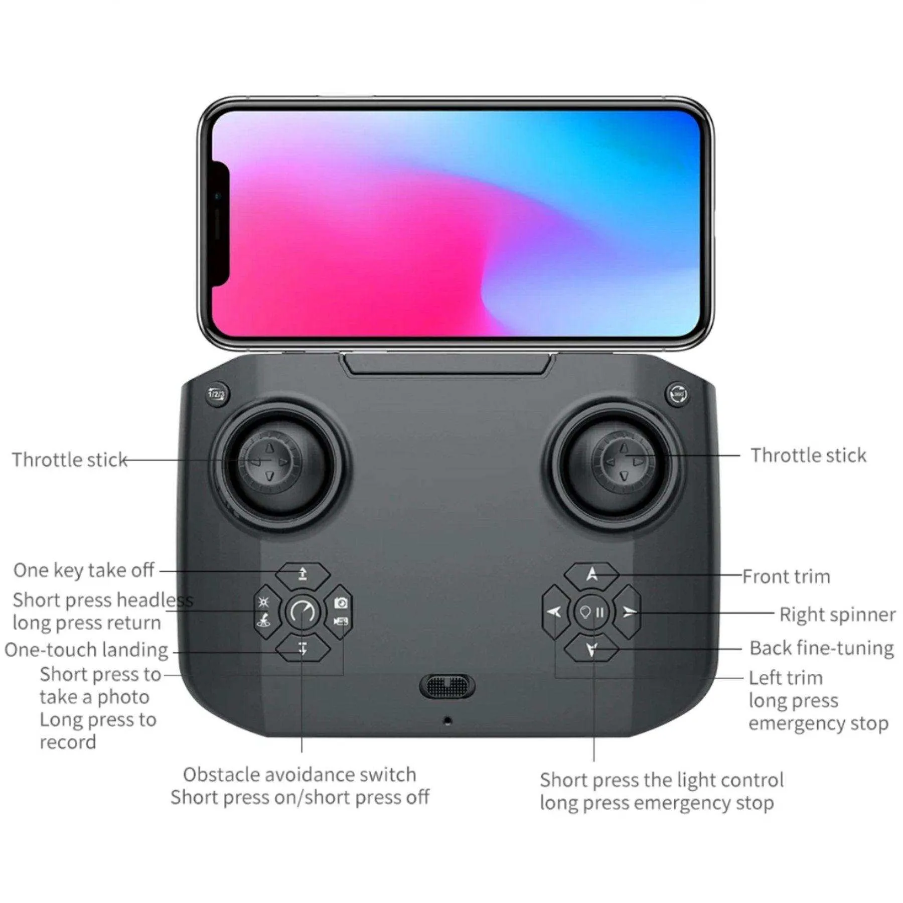 TUTT KF616 4K HD RC Dual Camera Mini Drone 360° Infrared Obstacle Avoidance Photography Quadcopter Drone 2 Batteries