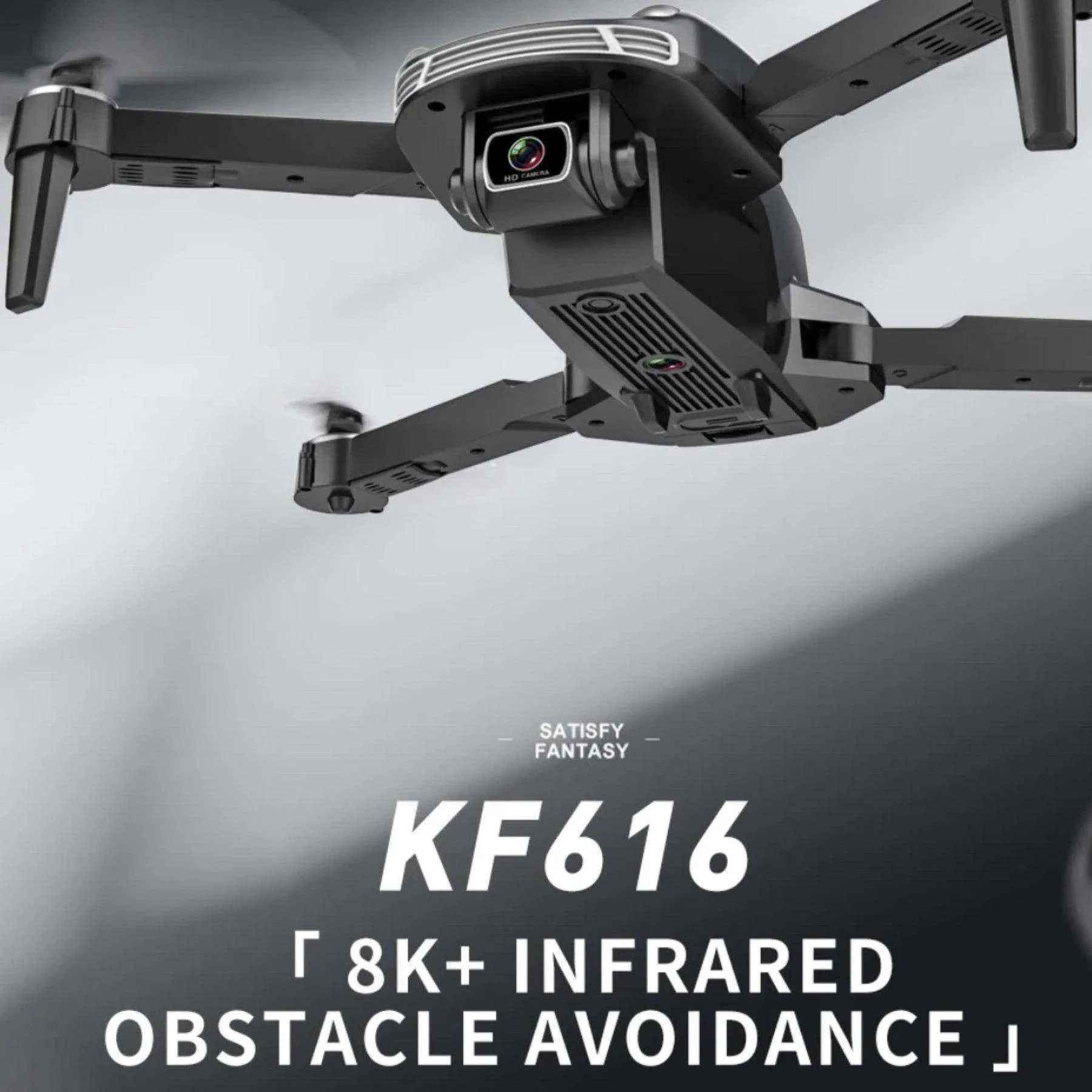 TUTT KF616 4K HD RC Dual Camera Mini Drone 360° Infrared Obstacle Avoidance Photography Quadcopter Drone 2 Batteries