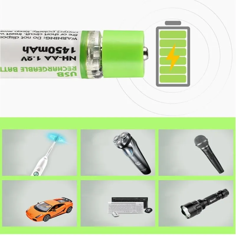USB Rechargeable AA Batteries
