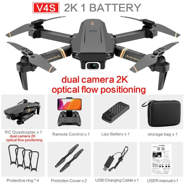 V4 Rc Drone 4k HD Wide Angle Dual Camera 1080P WiFi