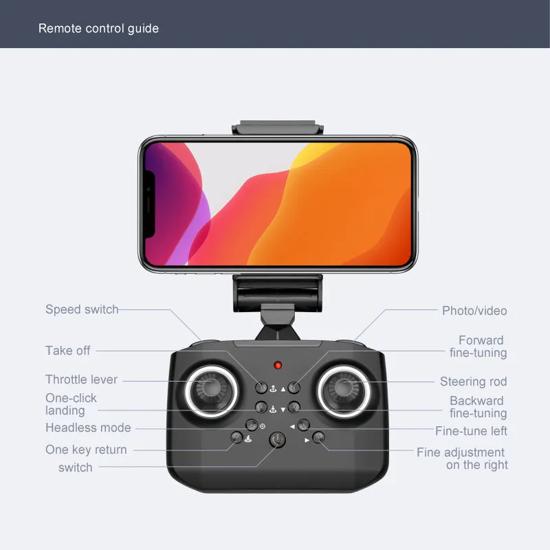Xt6 Mini Drone 4k 1080p Hd Camera Wifi Fpv Air Pressure Altitude Hold